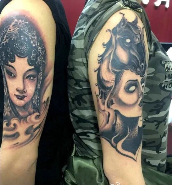 老前卫精致漂亮的手臂花旦cq9电子制图案