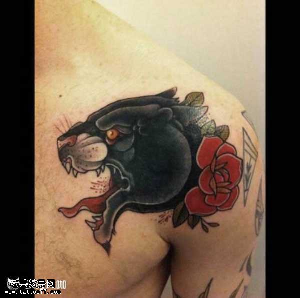 肩部豹头花cq9电子制图案