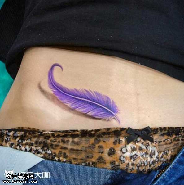腰部紫羽毛cq9电子制图案