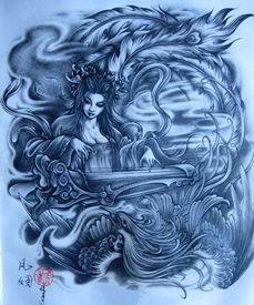 满背辣妹凤凰cq9电子手稿