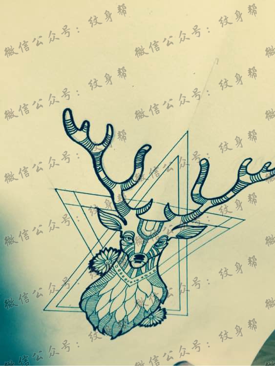 一列11篇麋鹿头cq9电子手稿素材制图片