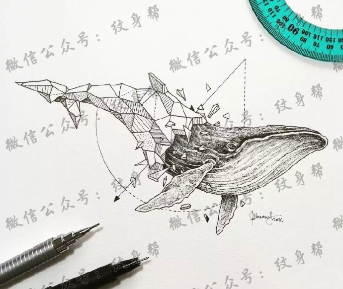 一套9篇碎片风几何动物cq9电子手稿制图案
