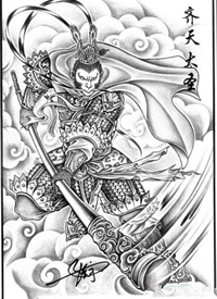 一列27篇斗战胜佛齐天大圣孙悟空cq9电子手稿制图案