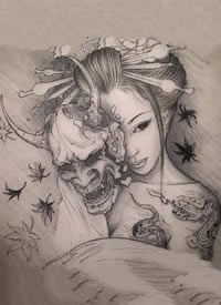 个性好看的一列艺伎cq9电子手稿制图案9篇