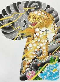 半甲唐狮手稿 前卫的9款唐狮主题半甲cq9电子手稿制图片