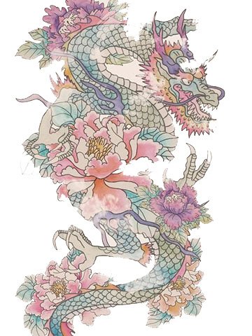 霸气的过肩龙cq9电子制图案手稿制图片