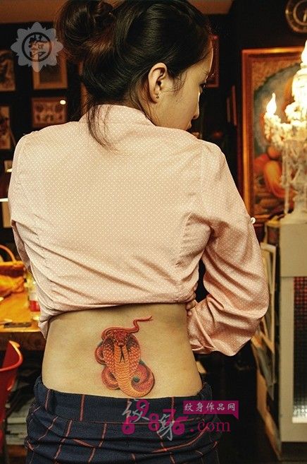 女生后腰红色眼镜蛇cq9电子制图片