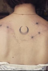 各星座cq9电子   点刺与线条结合的简单星座cq9电子制图案