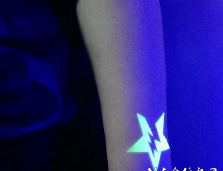 个性男生手臂潮流五角星夜光cq9电子制图案
