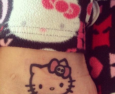 脚部hellokittycq9电子制图案