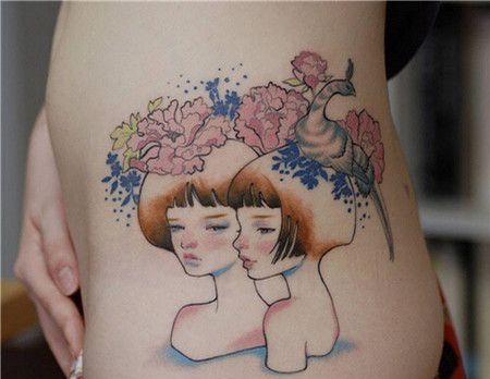 侧腰两个游泳的少女cq9电子制图案