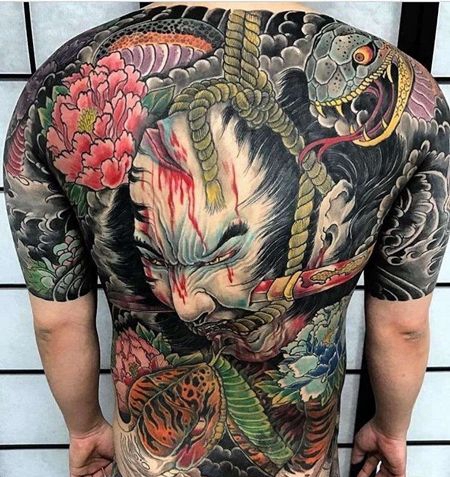 新前卫后背武士牡丹蛇cq9电子制图案