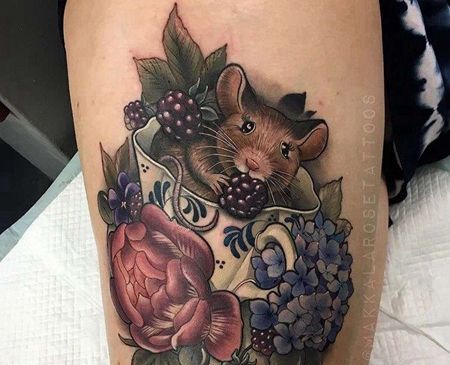 New School大腿老鼠玫瑰cq9电子制图案