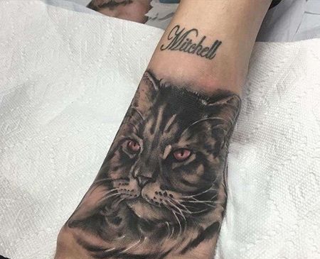 写实脚背猫cq9电子制图案