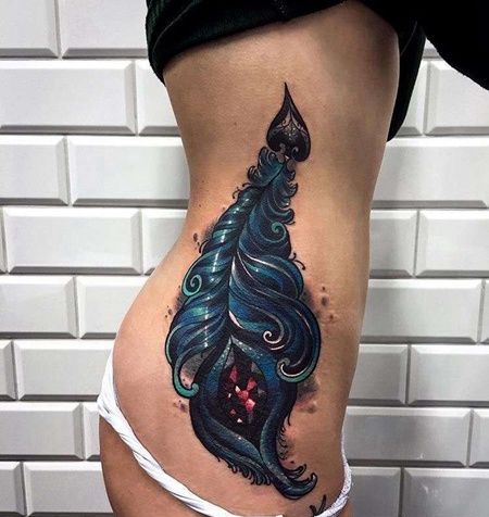 New School侧腰羽毛cq9电子制图案