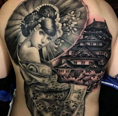 新前卫后背艺伎建筑cq9电子制图案