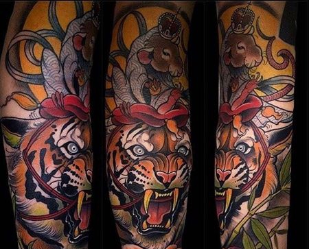 New School胳膊老鼠老虎cq9电子制图案