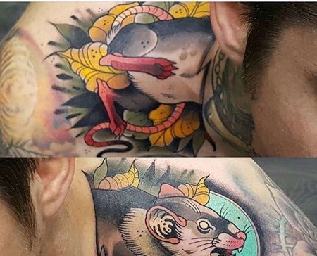 New School肩上老鼠cq9电子制图案