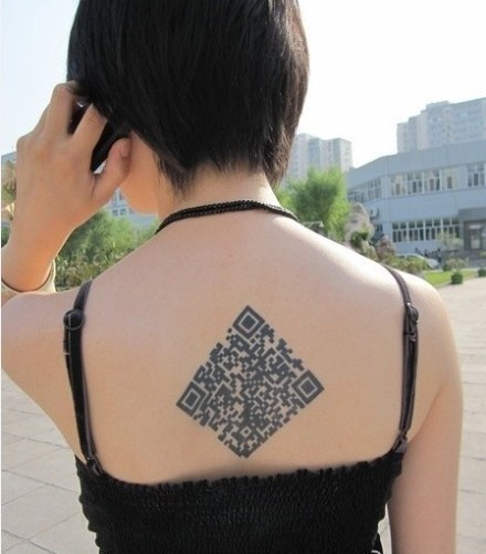 后背二维码cq9电子制图案