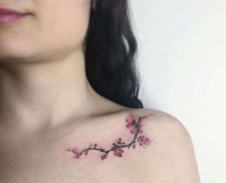 水彩锁骨梅花cq9电子制图案