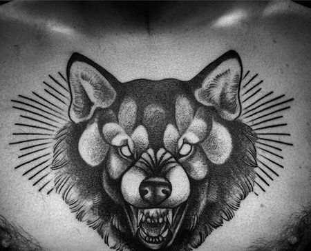 New School前胸狼cq9电子制图案