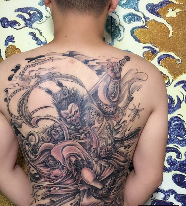 满背任性的齐天大圣cq9电子制图案