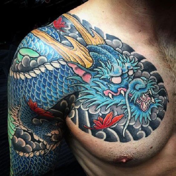 全彩中国龙cq9电子制图案 cq9电子制图案男