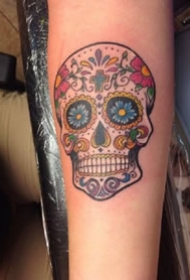 嘎布拉花骷髅，西藏民间亦称“嘎巴拉的一列cq9电子制图案