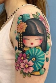 和风浴衣小娃娃 灵性且可爱的和服小日式艺伎cq9电子制图片